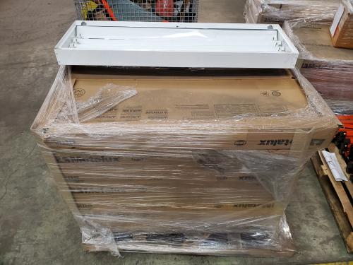 2 Pallets containing a total of 23 New, 1 out of box, Cooper Lighting Metalux Fixtures