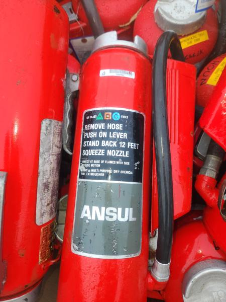 Lot of Various Used Ansul/Kidde Fire Extinguishers -2 gaylords 