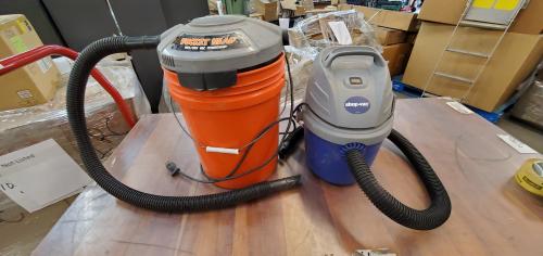 2 Used Vacs- (1 shopvac, 1 bucket vac) - Image 1