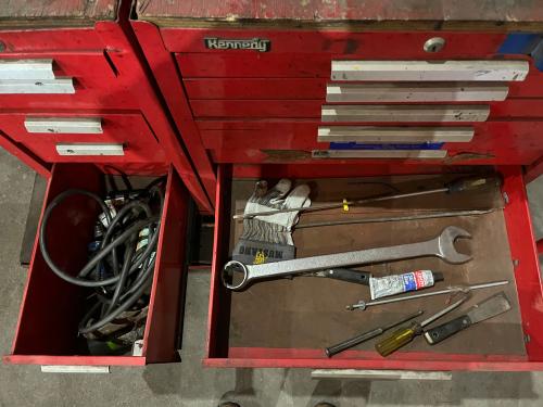 Used Kennedy Tool Chest Rolling Cart Tools Included- Rough Shape - Image 3