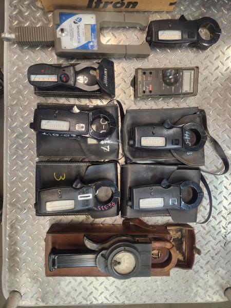 Lot of 9 Used Electrical Testing Meters, Used, Unknown Working Condition