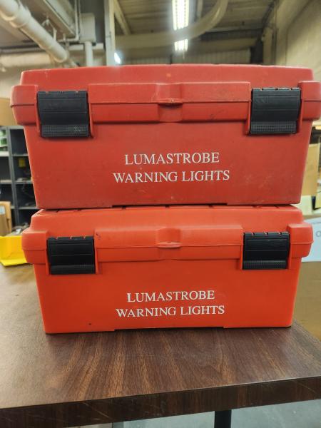 Lot of 5 LumaStrobe Warning Lights, Used