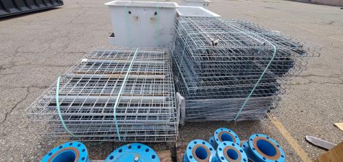 3 Pallets of Pallet Rack Grating. 49.5x58 and 49.5x45d 