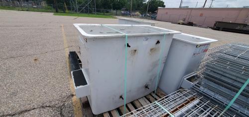 Lot of 3 Used Utility Buckets, 51"x26.25".