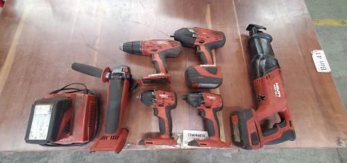 Lot of Hilti Cordless Power Tools