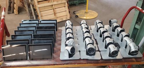 Lot of Polycom Conferencing Equipment.  Various Cables Included.