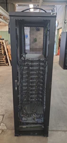 Hitachi Server Cabinet- 23"x48", Contains Hitachi HUSVM. 11 Empty HD Arrays. No Keys.