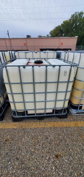 Lot of 1 USED 275 Gallon IBC Tote / Fluid Container #8- Previously Contained NON-PBC Transformer Oil(Mineral Oil). - Image 1