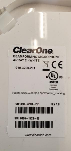 Used ClearOne Beamforming Microphone Array 2 with Mount. - Image 2