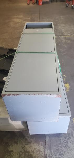 2 Used Metal Cabinets/Bins. 24"x21.5"×81". One is missing lock Cylinder, no keys available. - Image 3