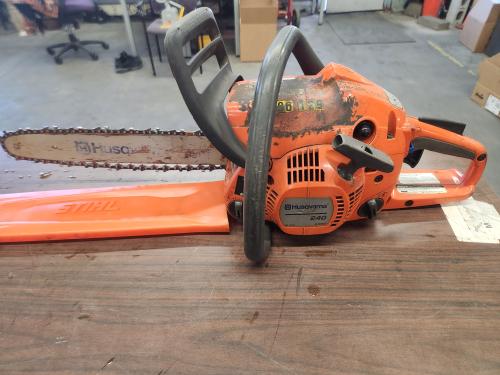 1 Used Husqvarna 240 X-TORQ, 16" Chainsaw, Untested, Unknown Working Condition