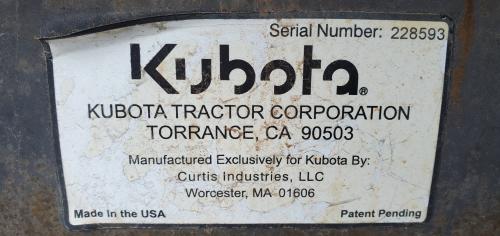 Used Kubota Snow Plow. No Model #. - Image 3