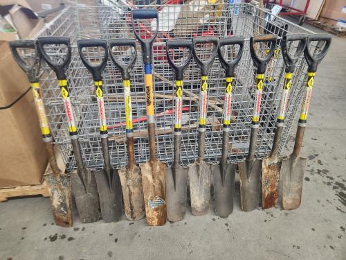 Lot of 11 Shovels, Used Condition