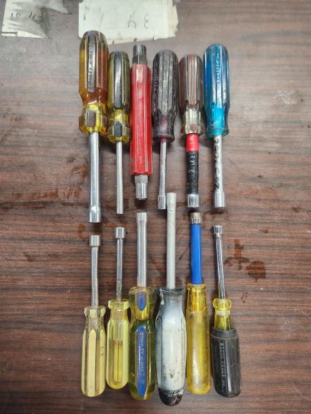 Lot of 12 Various Used Nut-drivers