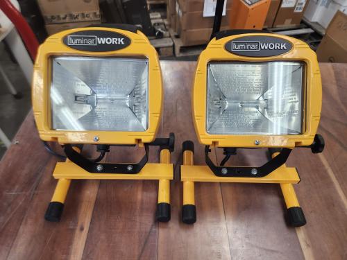 Lot of 2 Luminar Work Halogen Work Lights, Working Condition