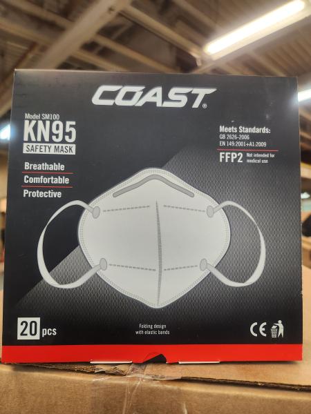 24 boxes of 20. COAST KN95 Masks, NEW