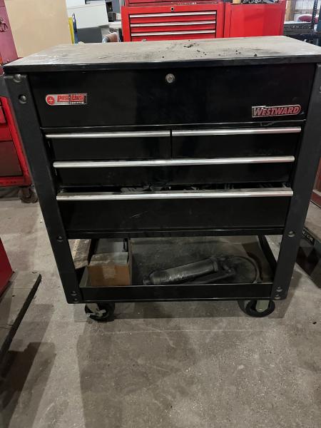 Used Westward Rolling Tool Chest, Material Inside Included