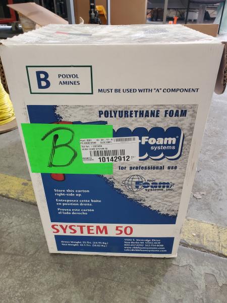 1 Box of New System 50 Polyurethane Foam.