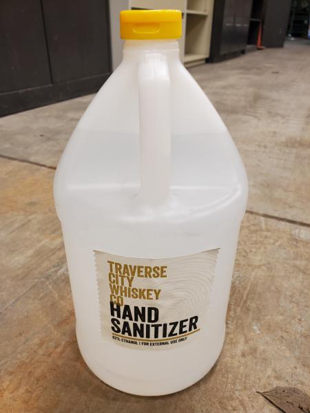 6 Boxes of Traverse City Whiskey Hand Sanitizer. Each box contains 4x 1 Gallon jug.