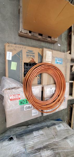 Lot of 1/2" and 3/8" Copper Tubing. 5 rolls of 100ft each.