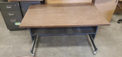 Used 48" x 30" Rolling desk/table