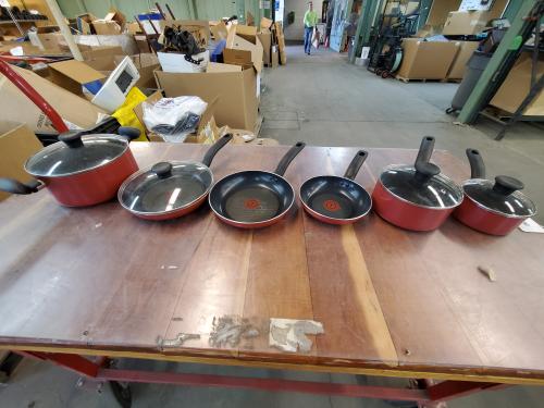 Lot of 6 New Pans- T fal