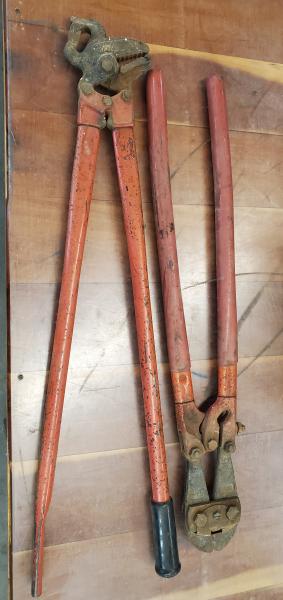 Lot of Used Chain Repair Tool and Bolt Cutters