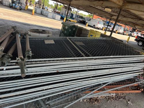 Lot of 26 Chain Link Fence Panels (Bay City)