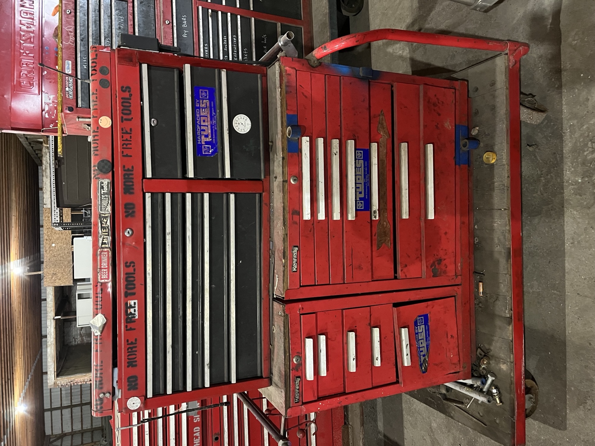 Used Kennedy Tool Chest Rolling Cart Tools Included